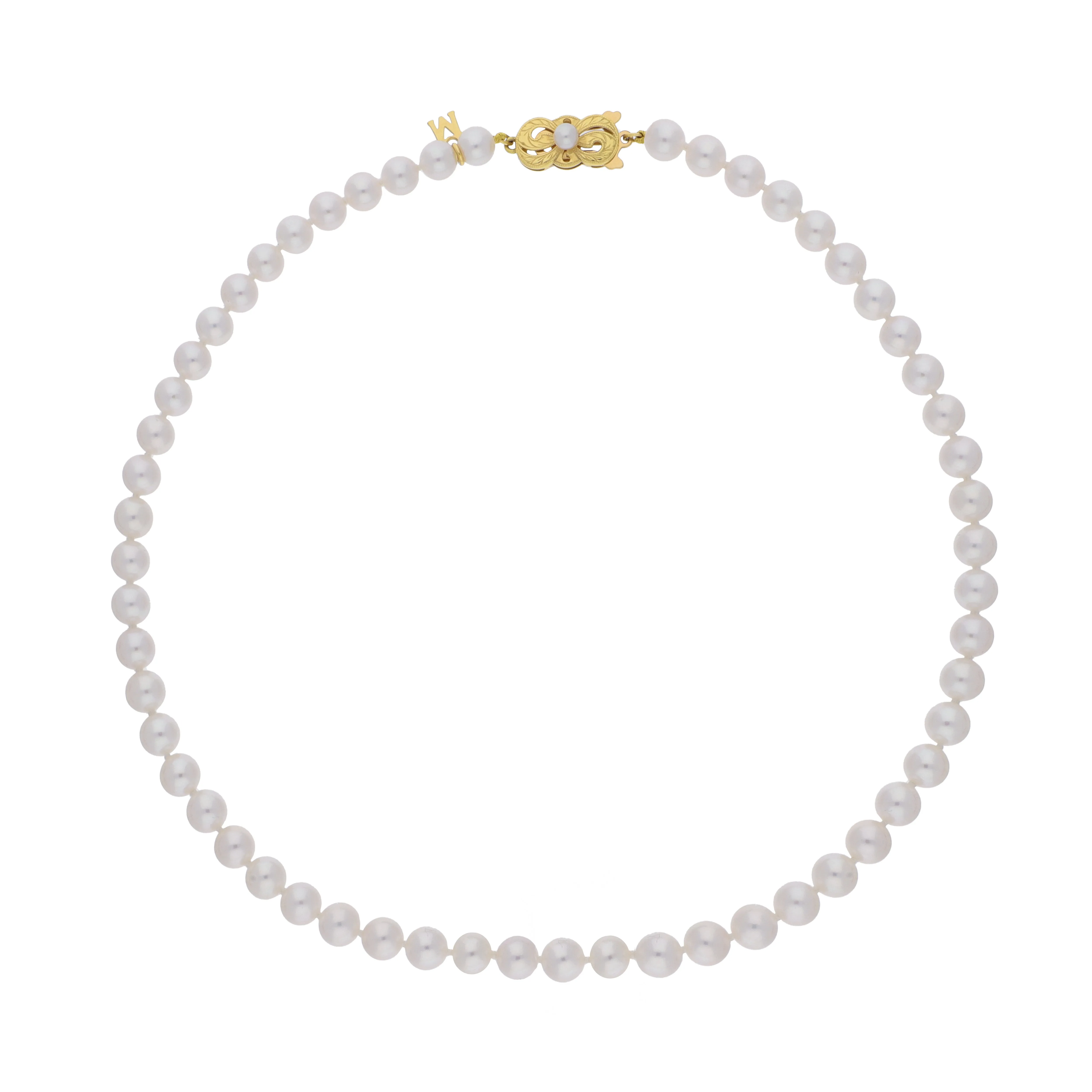 Mikimoto 18ct Yellow Gold A1 Pearl Necklace