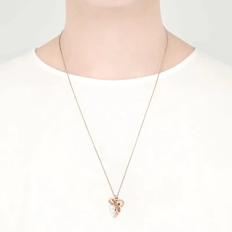 Mikimoto Jeux de Rubans 18ct Rose Gold Akoya Pearl Pendant