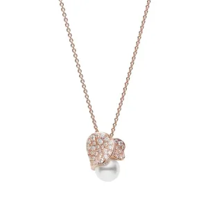 Mikimoto Les Petales Place Vendome 18ct Rose Gold Pearl Diamond Necklace
