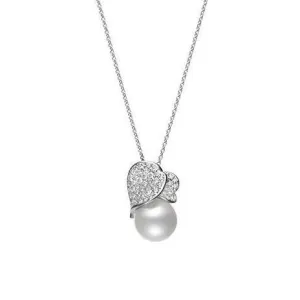 Mikimoto Les Petales Place Vendome 18ct White Gold 12mm South Sea Pearl Diamond Necklace