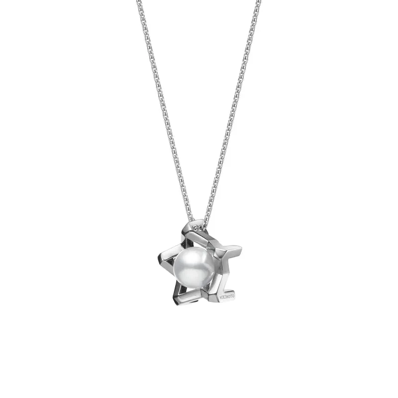Mikimoto M Collection 18ct White Gold White Akoya Pearl Star Pendant
