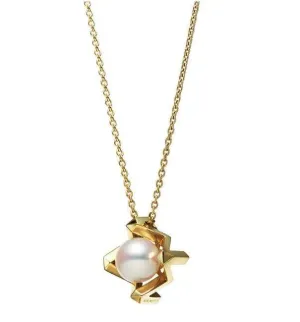 Mikimoto M Collection 18ct Yellow Gold White Akoya Pearl Pendant