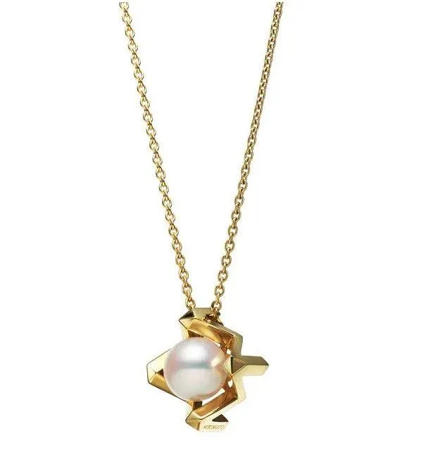 Mikimoto M Collection 18ct Yellow Gold White Akoya Pearl Pendant