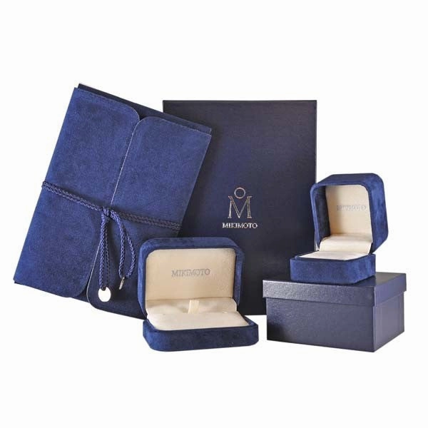 Mikimoto Lace 18ct White Gold 0.39ct Diamond Pearl Drop Earrings D
