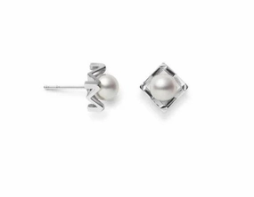 Mikimoto M Collection 18ct White Gold White Akoya Pearl Stud Earrings