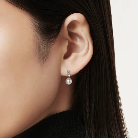 Mikimoto Morning Dew 18ct White Gold Akoya Cultured Pearl Earrings
