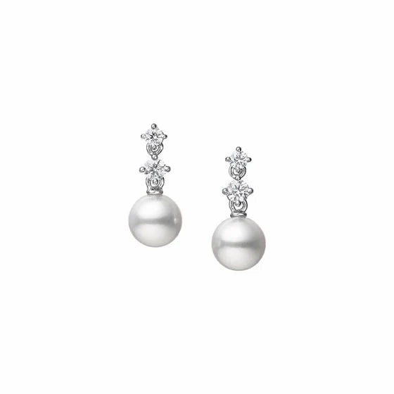 Mikimoto Morning Dew 18ct White Gold Akoya Cultured Pearl Earrings