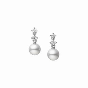 Mikimoto Morning Dew 18ct White Gold Akoya Cultured Pearl Earrings