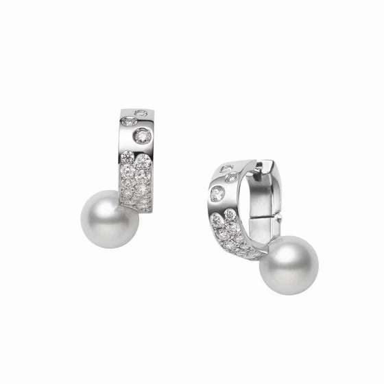 Mikimoto Universe Elements 18ct White Gold Akoya Cultured Pearl Earrings