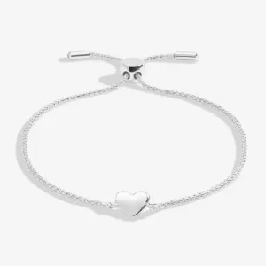 Mini Charms Heart Silver Plated 24.5cm Adjustable Bracelet 7137