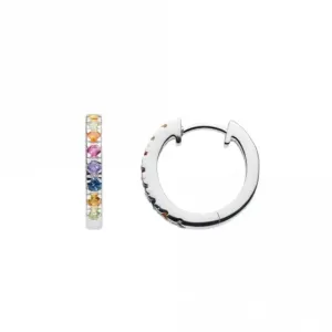 Multi Zirconia Hoop Earrings 57812MCZ