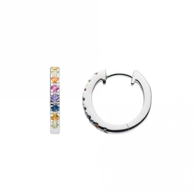 Multi Zirconia Hoop Earrings 57812MCZ