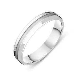 Palladium 4.5mm Channelled Wedding Ring D