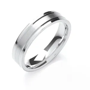 Palladium 5mm Satin Finish Wedding Ring