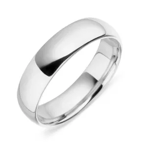 Palladium 6mm Court Shaped Wedding Ring