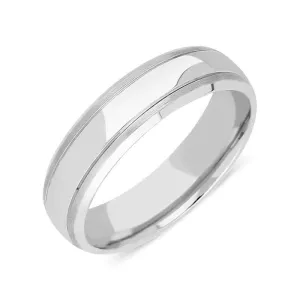 Palladium 6mm Engraved Wedding Ring
