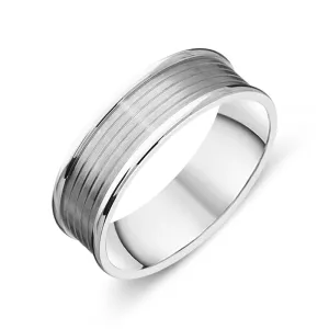 Palladium 7mm Engraved Wedding Ring