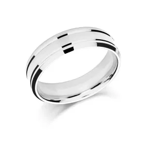 Palladium 7mm Wedding Band Ring