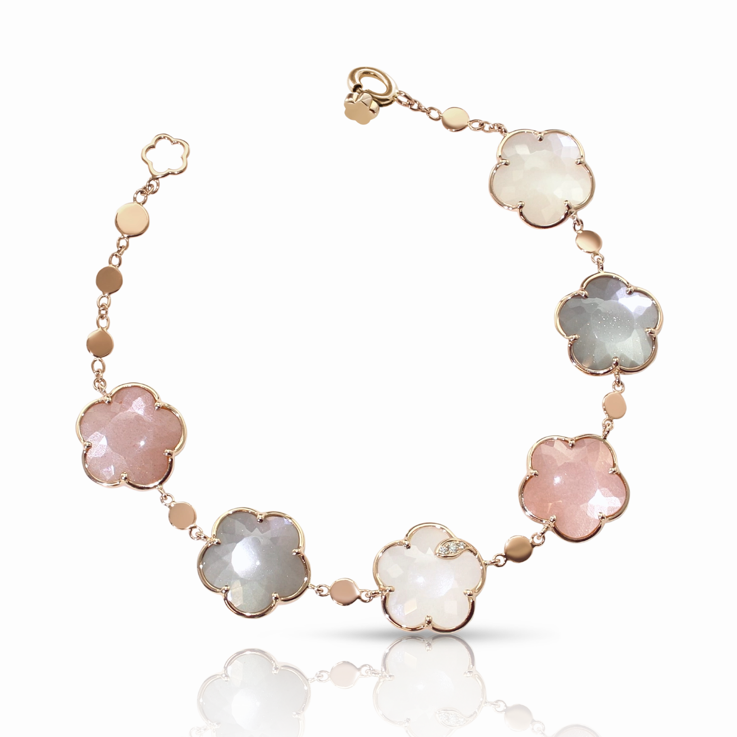 Pasquale Bruni Bouquet Lunaire 18ct Rose Gold Diamond Moon Gems Bracelet
