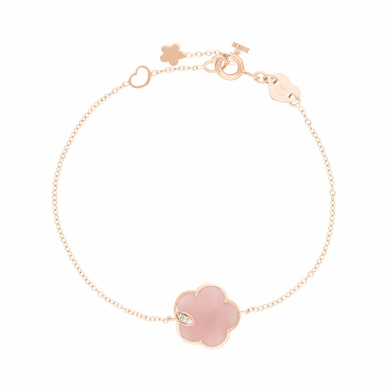 Pasquale Bruni Petit Joli 18ct Rose Gold White and Champagne Diamond Chalcedony Bracelet