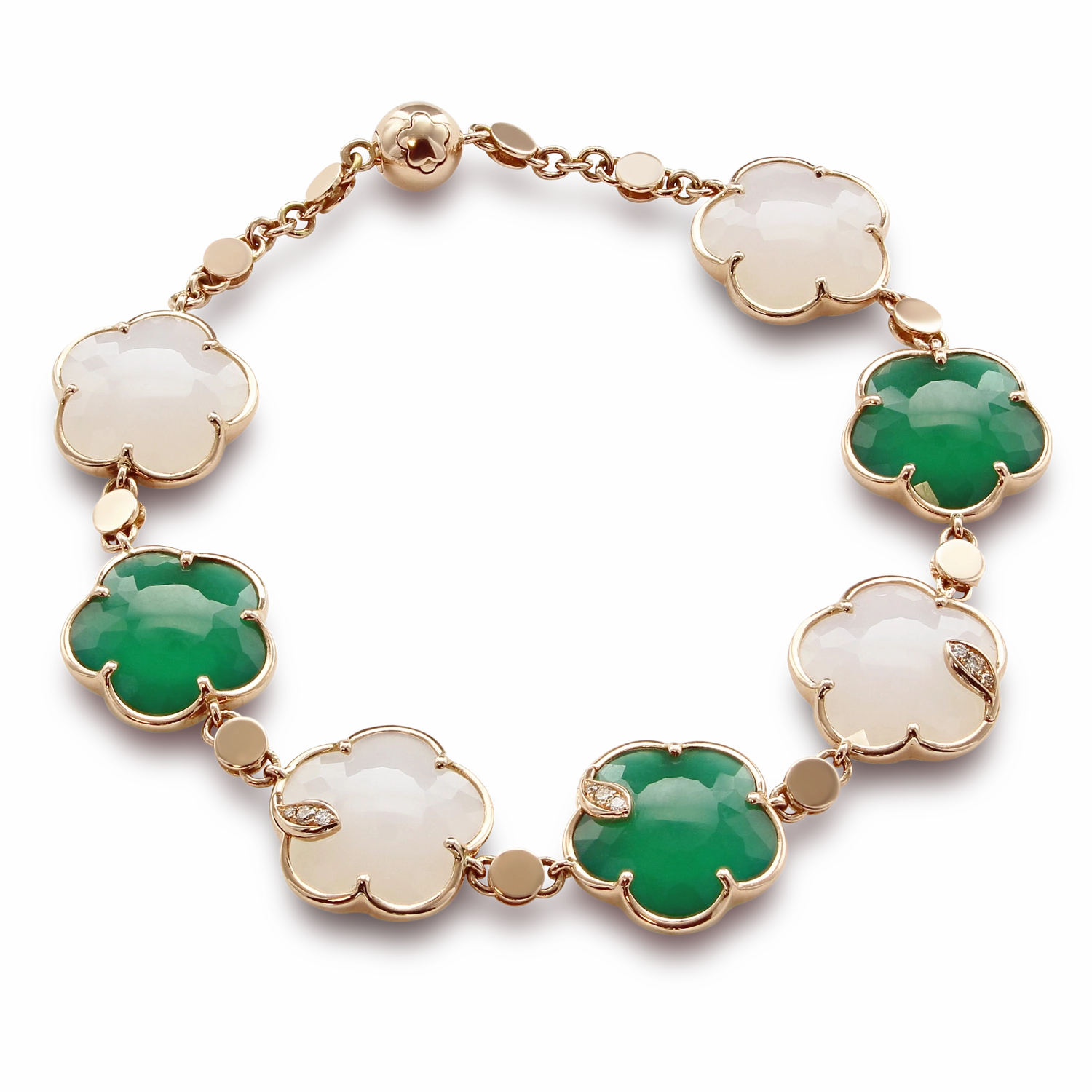 Pasquale Bruni Ton Joli 18ct Rose Gold Diamond Agate Bracelet