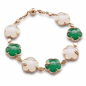 Pasquale Bruni Ton Joli 18ct Rose Gold Diamond Agate Bracelet