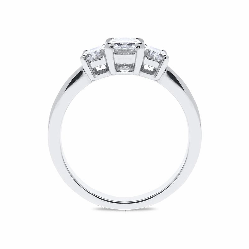 Phoenix Cut Platinum 1.20ct Diamond Trilogy Ring