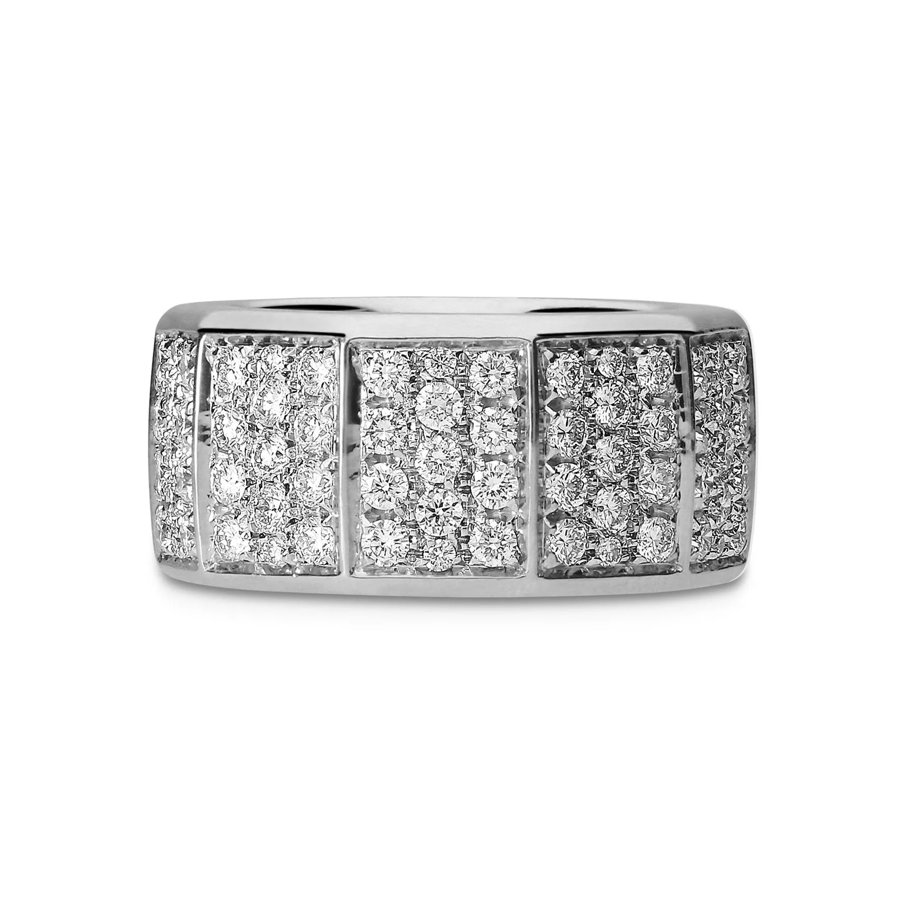 Picchiotti 18ct White Gold 1.33ct Diamond Octagonal Ring D