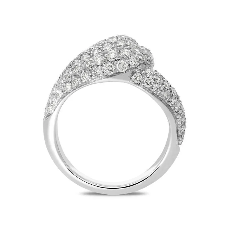 Picchiotti 18ct White Gold 1.49ct Diamond Pave Twist Ring D