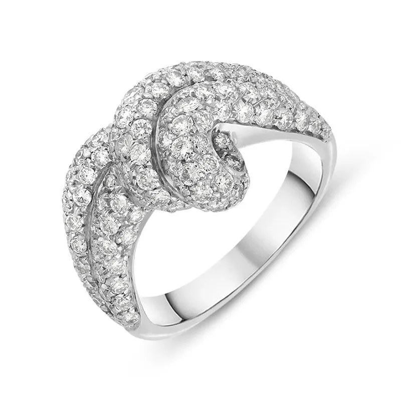 Picchiotti 18ct White Gold 1.49ct Diamond Pave Twist Ring D