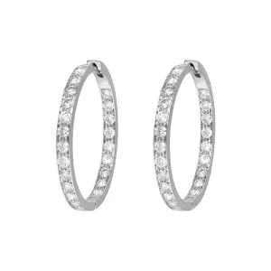 Picchiotti 18ct White Gold 2.01ct Diamond Large Hoop Earrings