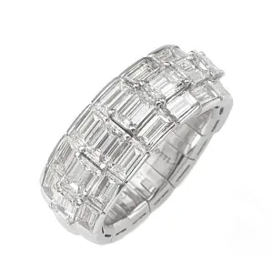 Picchiotti Xpandable 18ct White Gold 4.79ct Diamond Half Eternity Ring