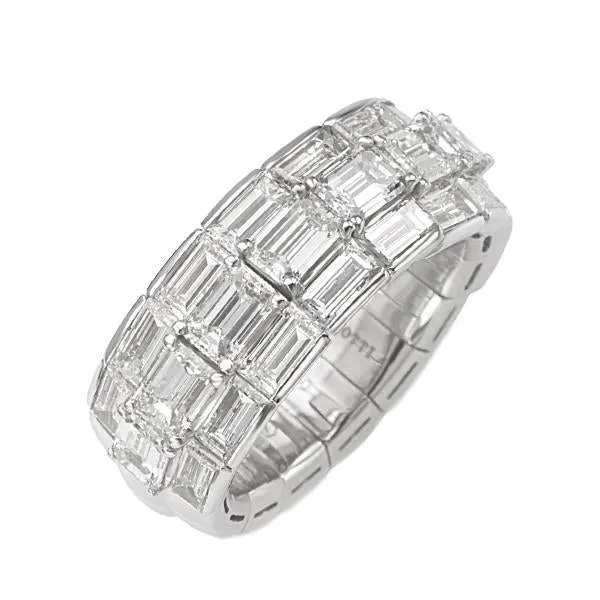 Picchiotti Xpandable 18ct White Gold 4.79ct Diamond Half Eternity Ring