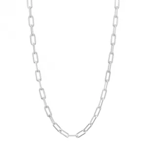 Plain Link Chain Wth Charm Carrier Necklace N4524