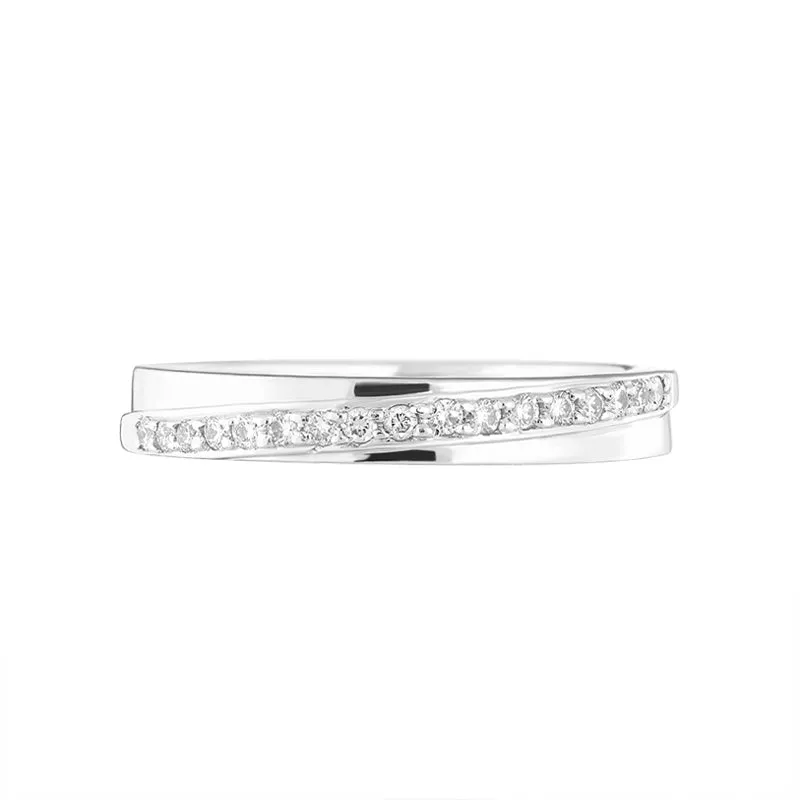 Platinum 0.15ct Diamond Channel Set Half Eternity Ring