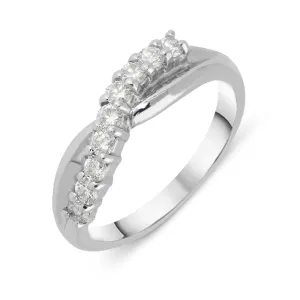Platinum 0.27ct Diamond Twist Ring