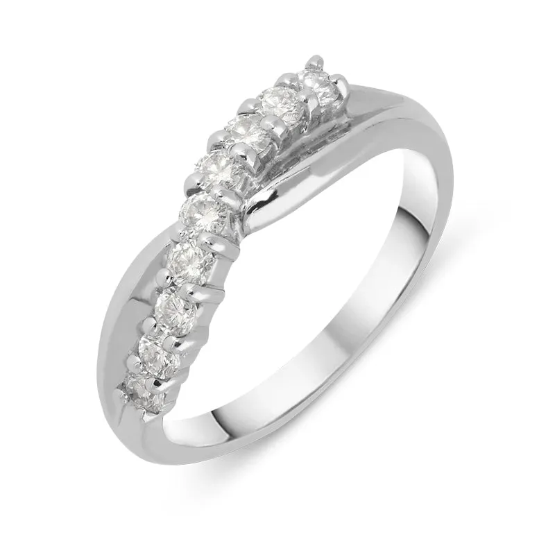 Platinum 0.27ct Diamond Twist Ring