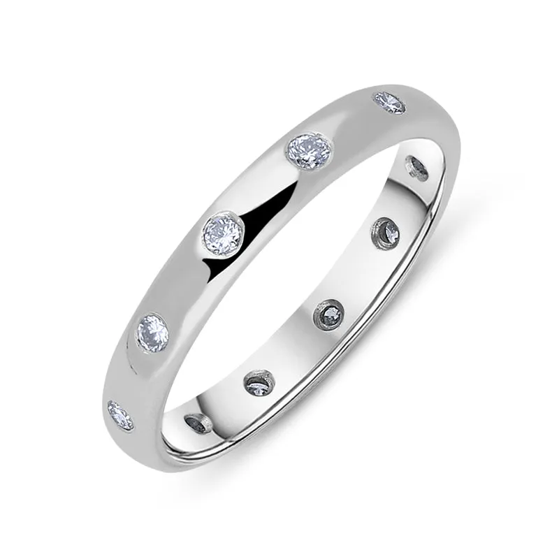 Platinum 0.30ct Diamond 3mm Wedding Ring