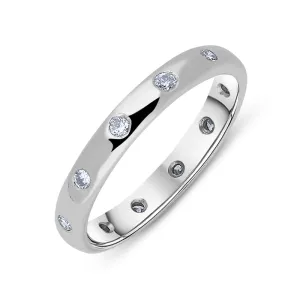 Platinum 0.30ct Diamond 3mm Wedding Ring