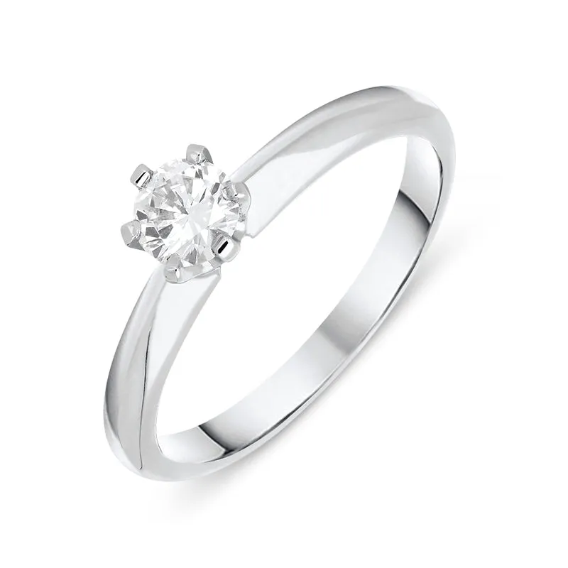 Platinum 0.31ct Diamond Brilliant Cut Solitaire Ring