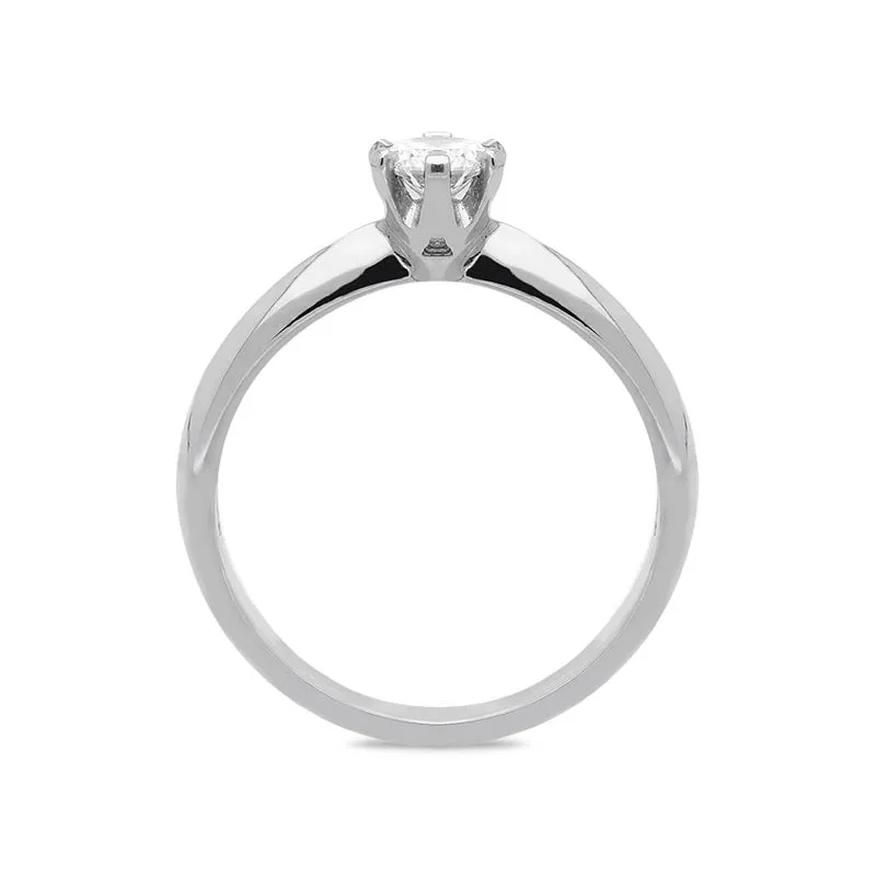 Platinum 0.31ct Diamond Brilliant Cut Solitaire Ring