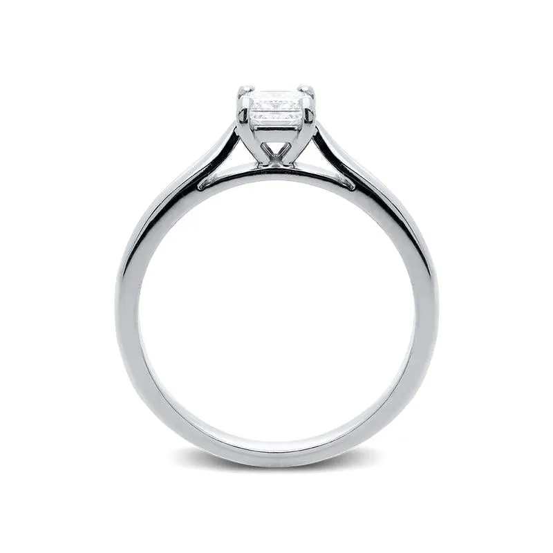 Platinum 0.34ct Diamond Princess Cut Solitaire Engagement Ring