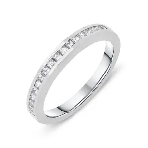 Platinum 0.36ct Diamond Channel Set Half Eternity Ring D