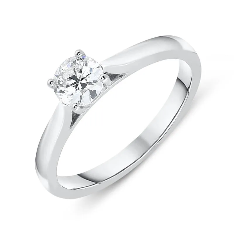 Platinum 0.50ct Diamond Brilliant Cut Solitaire Ring