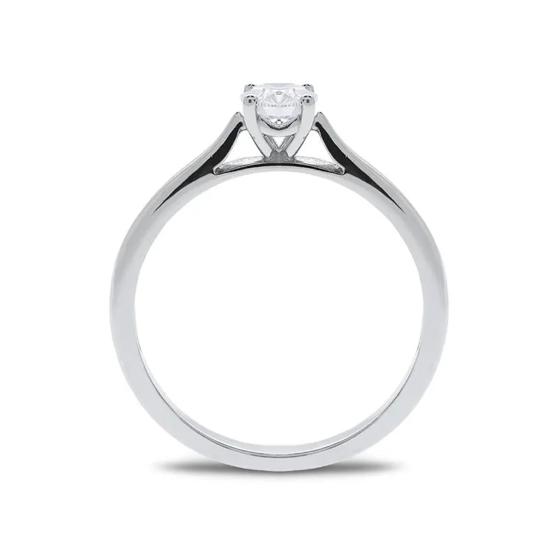 Platinum 0.50ct Diamond Brilliant Cut Solitaire Ring