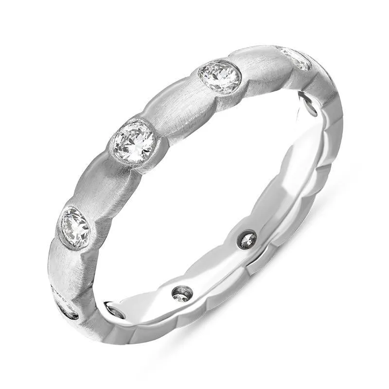 Platinum 0.50ct Diamond Satin Finished Ring