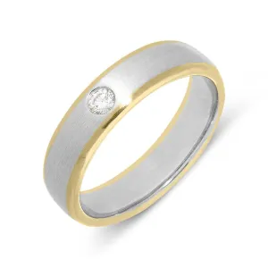 Platinum And Yellow Gold Diamond Wedding Ring