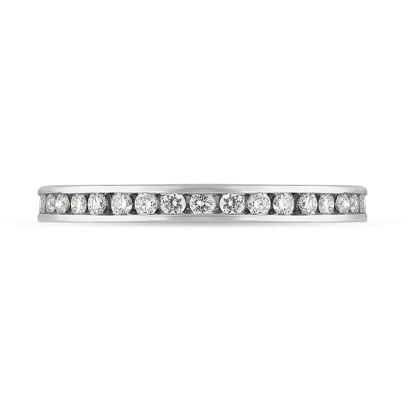 Platinum Diamond Channel Set Full Eternity Ring