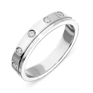 Platinum Diamond Set Wedding Band Ring