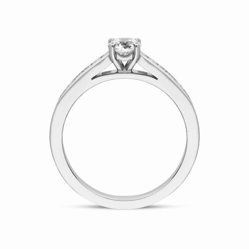 Platinum 0.68ct Diamond Brilliant Cut Ring
